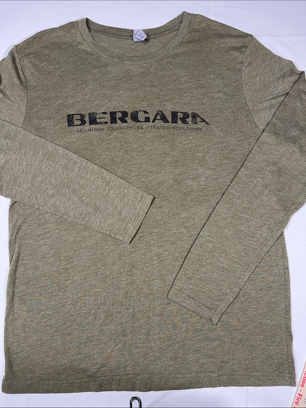 Bergara Rifles Long Sleeve Graphic T Shirt Olive Green Size Large